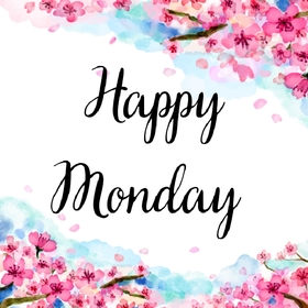 Happy Monday in brightful tones. Spring ecard. Monday mood. Brightful and colorful flowers. Happy Monday. Have a beautiful and wonderful Monday. Monday card. Free Download 2025 greeting card