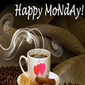 Happy Monday Coffee Smell. New ecard. Hot Coffee. Sweets. Coffee smell. Happy Monday. Have a nice / great week. Monday wishes and postcards. Free Download 2024 greeting card