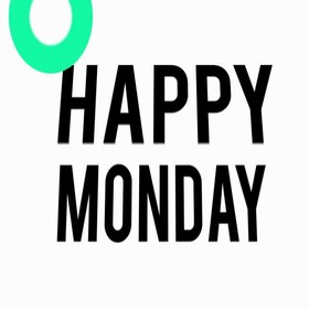 Happy Monday pics. Ecard. Happy Monday written in white background with black letters. Happy Monday cards. Monday wishes for friendsand colleagues. Monday pic. Free Download 2024 greeting card