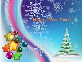 New Year 2019 rainbow! New ecard 2019. Happy New Year 2019. Balls and stars. Fir-tree. X-mas tree. Christmas tree. Rainbow! Snowflakes. Free Download 2024 greeting card