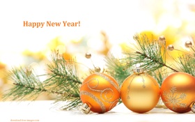 Happy New Year for a friend. New ecard 2019. Happy New Year 2019. Three Orange Balls. Fir-tree. X-mas tree. Christmas tree. Free Download 2024 greeting card