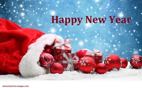 Happy New Year! Send this joy bag to whom you love Happy New Year 2019. Red Balls. Snow. Red bag. Red presents. Snowflakes. Magic ecard 2019 Free Download 2024 greeting card