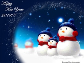 Happy New Year 2019! Make snowmen) Magic ecard. Happy New Year 2019. Snow. Snowmen. Winter. Free Download 2024 greeting card
