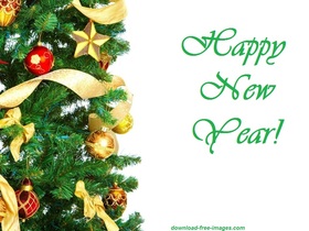 Happy New Year! Don't forget your close people. Happy New Year 2019. Stars. Balls. Green Fir-tree. X-mas tree. Christmas tree. White background. Free Download 2024 greeting card