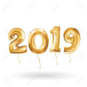 Golden balloons for Happy New Year. Magic ecard. Happy New Year 2019. Golden Balloons. Free Download 2025 greeting card