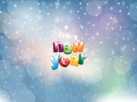 Happy New Year 2019 letters in snow. New ecard. Happy New Year 2019. Snow. Snowflakes. Letters. Free Download 2025 greeting card