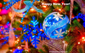 Happy New Year 2019! Send this bright e-card! Happy New Year 2019. bright Ball. Fir-tree. X-mas tree. Christmas tree. Snowflakes. Lights. Free Download 2025 greeting card