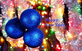 New Year tree for a family. Magic ecard 2019. Happy New Year 2019. Blue Balls. Very beautiful new year tree. Free Download 2024 greeting card