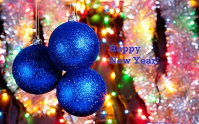 New Year tree for a family. Magic ecard 2019. Happy New Year 2019. Blue Balls. Very beautiful new year tree. Free Download 2025 greeting card