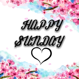 Happy sunday with flowers. New ecard. Cute Sunday. I wish you a happy start to the day, wish today everything will work out. Sunday wishes. Free Download 2025 greeting card