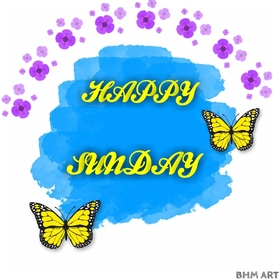 Happy sunday flowers and butterflies. New ecard. sunday butterflies. I wish you the most beautiful and good Sunday. Sunday ecards for friends. Free Download 2025 greeting card