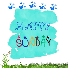 Happy sunday card for a baby. New ecard. Baby card. Sunday morning. Have a happy sunday. Free Download 2024 greeting card