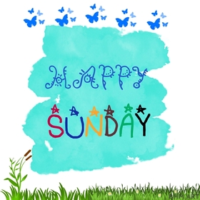 Happy sunday card for a baby. New ecard. Baby card. Sunday morning. Have a happy sunday. Free Download 2025 greeting card