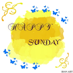 Cozy sunday. New ecard for free. Sunday. Happy Sunday on yellow background. My dear, I wish you a great Sunday! Let everything turn out. Free Download 2024 greeting card