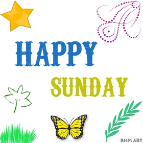 Have a happy sunday, my friend. New ecard. Sunday. Butterfly on the Sunday ecard. Have a wonderful weekend. Weekend wishes. Happy Sunday. Free Download 2024 greeting card
