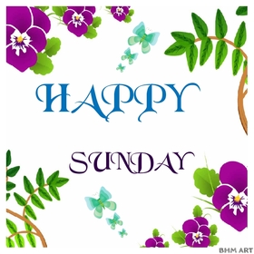 Happy sunday mood. New ecard. Sunday mood. Sunday ecard for friends and family. beautiful flowers and butterflies wish a great Sunday! Free Download 2024 greeting card