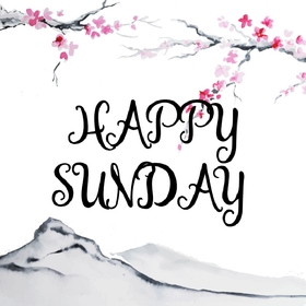 Happy sunday and mountains. New ecard. Have a wonderful Sunday. Happy sunday card for your friends and family members. Sunday wishes. Free Download 2024 greeting card