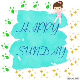 Funny girl wishes happy sunday. New ecard. Happy Sunday. Funny little girl. Have happy day today with this cute card. Free Download 2025 greeting card