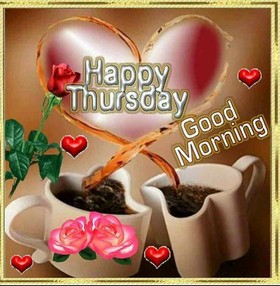 Happy Tuesday. Good Morning for my love. New ecard Good morning and have a Happy Tuesday. Two heart cups of coffee and a rose. Free Download 2025 greeting card