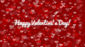 Happy Valentine's day ecard. A lot of small hearts for You! A red background. New ecard. Free Download 2024 greeting card