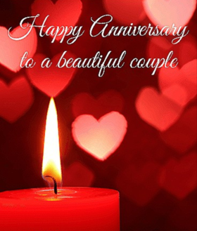 Happy Wedding anniversary to a beautiful couple. Congratulations on the anniversary of the wedding and wish you so much of love. Free Download 2025 greeting card