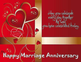Happy Marriage anniversary. Greeting card. May you celebrate every day together the way you have celebrated today. Free Download 2024 greeting card