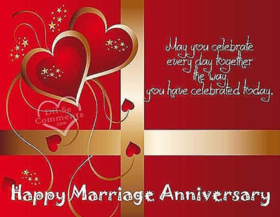 Happy Marriage anniversary. Greeting card. May you celebrate every day together the way you have celebrated today. Free Download 2025 greeting card