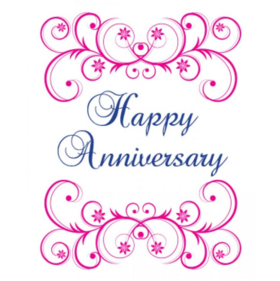 Happy anniversary day. Greeting card. Congratulations you with an anniversary of your wedding and wish to keep your love and happiness, family well-being and support from year to year. Free Download 2025 greeting card