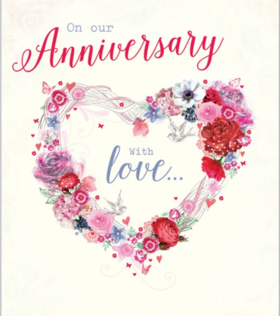 An our Wedding anniversary. Greeting card. Wedding Anniversary with love... Free Download 2025 greeting card