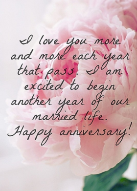 Happy Wedding anniversary to my lovely wife. I am excited to begin another year of our married life. Greeting card. Free Download 2024 greeting card