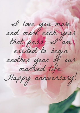 Happy Wedding anniversary to my lovely wife. I am excited to begin another year of our married life. Greeting card. Free Download 2025 greeting card