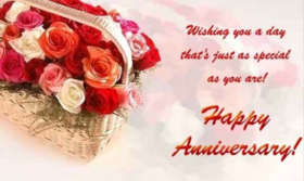 Happy Wedding anniversary ecard. May your common desires and dreams come true. Live easily, beautifully, mentally and peacefully. Free Download 2024 greeting card