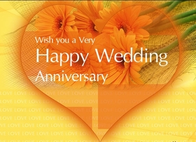 Happy Wedding anniversary gor you. Greeting card. Wish you a very Happy Wedding anniversary! Free Download 2022 greeting card