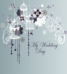 My wedding day. Greeting card. My Wedding day. In grey abstract. Free Download 2024 greeting card