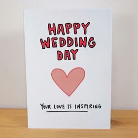 Happy wedding day for lovers. Greeting card. Today is the beginning of your new life, Forever as a husband and a wife. Free Download 2024 greeting card
