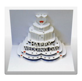 Wedding day beautiful cake. Greeting card. Heats and tenderness, Every day - patience, In a marriage - respect. Sweets to you only! Free Download 2024 greeting card