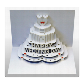 Wedding day beautiful cake. Greeting card. Heats and tenderness, Every day - patience, In a marriage - respect. Sweets to you only! Free Download 2025 greeting card