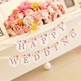 Happy wedding day card with a beautiful flowers. I wish you health, wealth, happiness, love and harmony.. Greeting card. Free Download 2024 greeting card