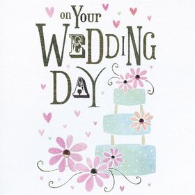 On your Happy wedding day. Greeting card. May this day be a start for a very exiting journey of life filled with joy and happiness. Free Download 2024 greeting card