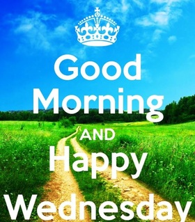 Happy Wednesday and Good Morning A sunny day. Nature. Sky. Field. Grass. Free Download 2022 greeting card