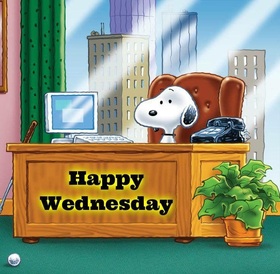 Happy Wednesday, bro! Good luck. New ecard. Card with snoopy. Good Morning. Man, I wish you a productive week. Waiting for the weekend to meet you. Good luck today. Free Download 2024 greeting card