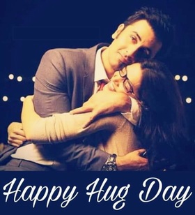 Hug Day, Everyone... New ecard. A man and a woman are hugging... Good mood and a great day !!! Free Download 2025 greeting card