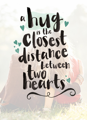 Hug Day! Hug is the closest distance... A Hug is The Closest Distance Between Two Hearts... Free Download 2024 greeting card