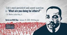 Martin Luther King quotes. Ecard for free. Life's most persistent and urgent question is: what are you doing for others? Free Download 2023 greeting card