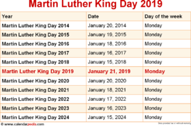 Martin Luther King Day 2019. Martin Luther King. Free Download 2024 greeting card