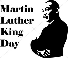 Black & white Card. Martin Luther King Day today. Free Download 2024 greeting card