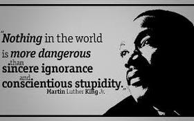 Motivation Ecard. Quote by Martin. Nothing in the world is more dangerous sincere ignorance conscientious stupidity. Free Download 2024 greeting card