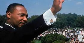 Martin Luther King is waving. Ecard for free. Martin Luther King Jr. is waving of his hand. Free Download 2023 greeting card