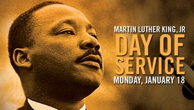 Ecard for day service. Martin Luther King Jr. Day of service Monday, January 18. Free Download 2024 greeting card