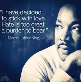 Martin Luther King oration. Quote by Martin. I have decided to stick with love. Free Download 2024 greeting card